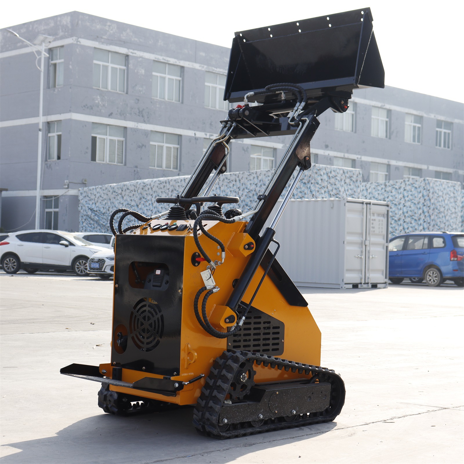 新款HT380迷你型滑移装载机 室内清理垃圾小铲车 小型装载机出口