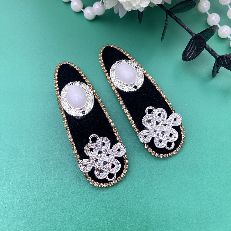 Mongolian-style ethnic chic hair clip, retro and versatile, suitable for bangs and side hair