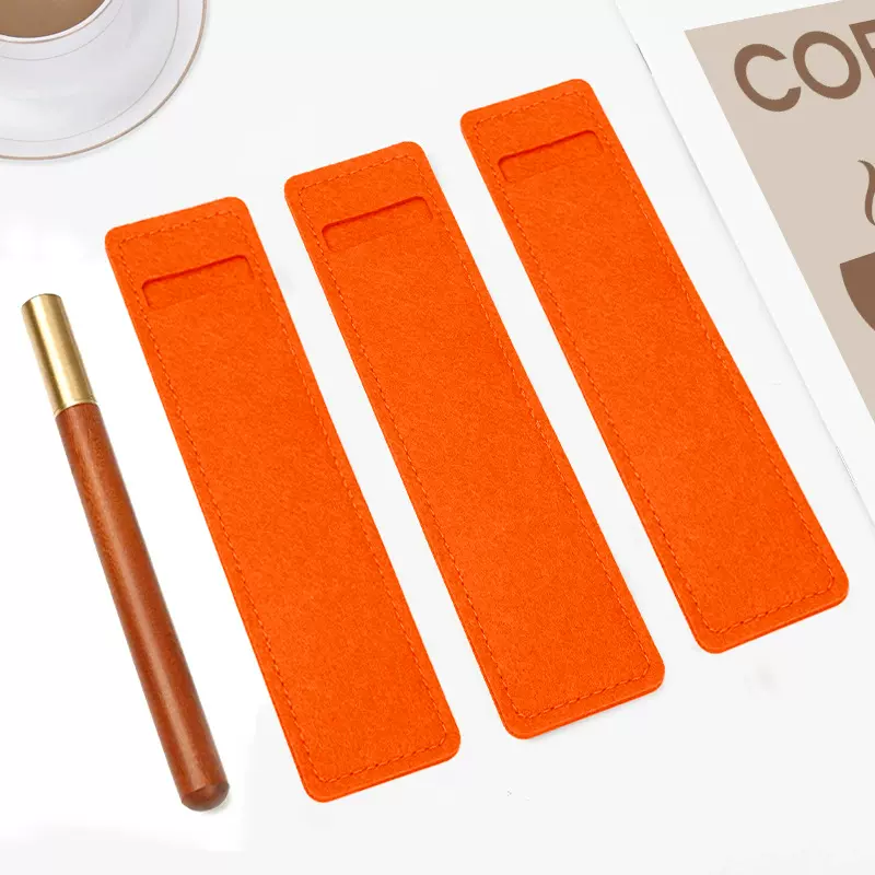 跨境现货新款毛毡笔袋收纳袋多功能加厚环保学生文具袋礼品保护袋