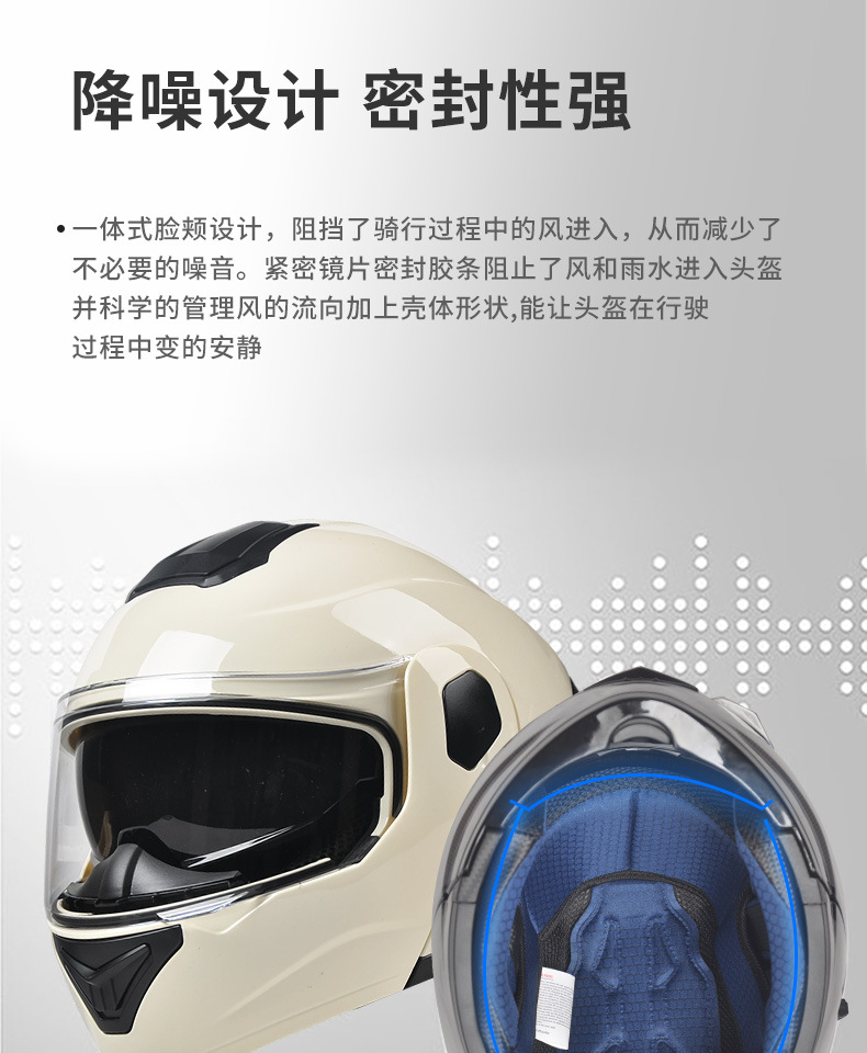 Ad Electric Motorcycle Helmet for Men and Women, All-Season Full-Face Helmet with 3C/Dot Certification, Flip-Up Helmet