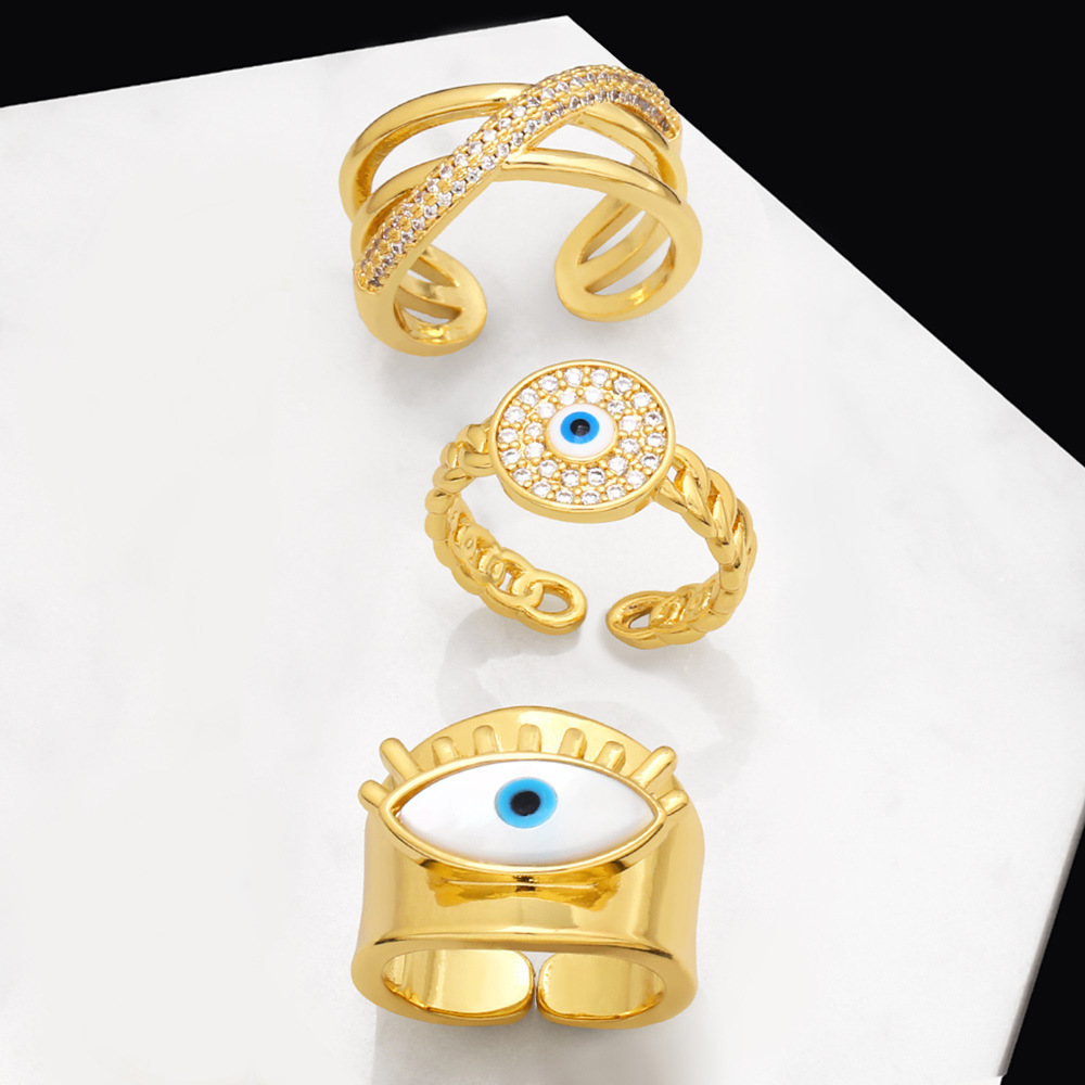 Fashion New Devilu0027s Eye Shaped Open Ring Jewelry Wholesale