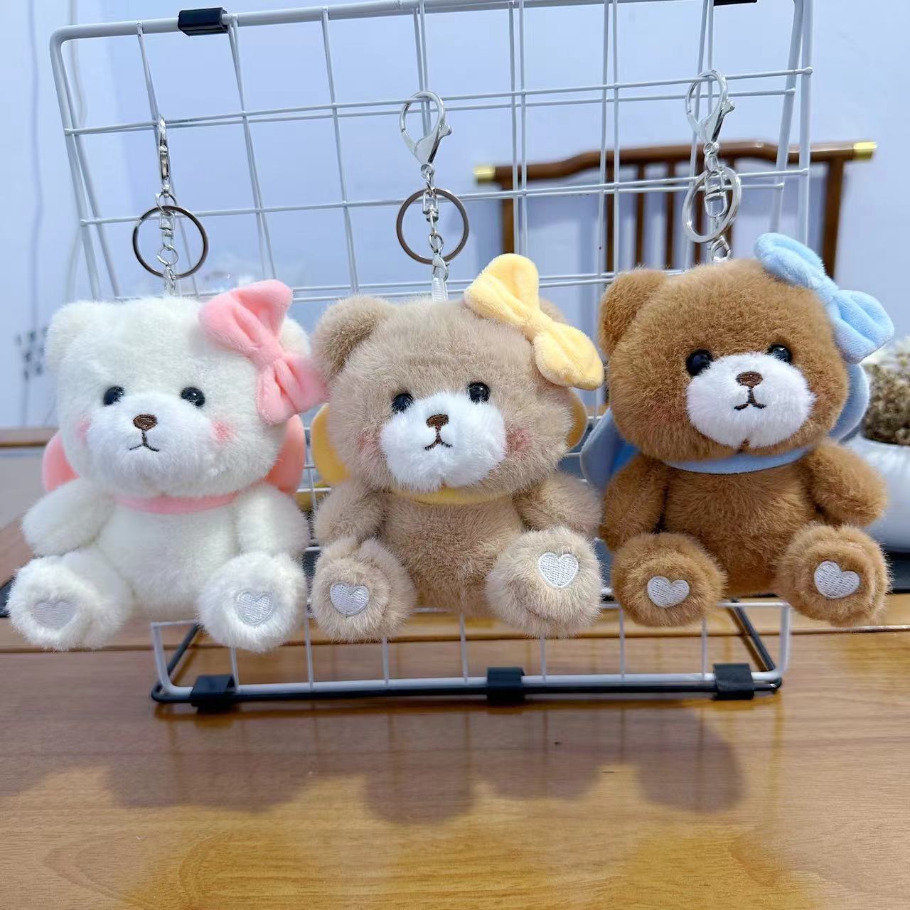 Cuatro pulgadas muñeca de peluche pequeño colgante muñeca llavero muñeca mochila colgante juguete de peluche regalo