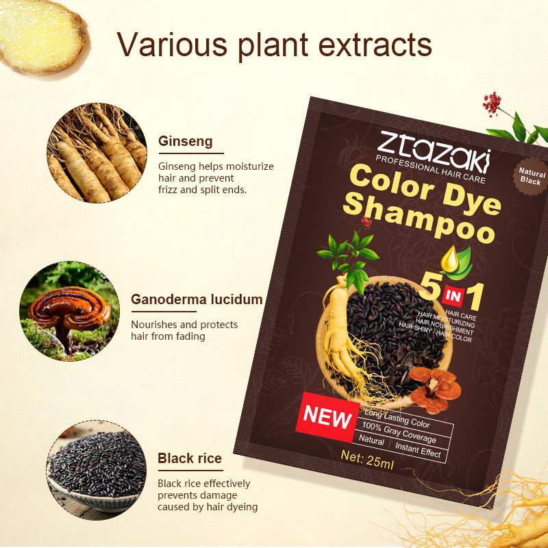 Tinte para el cabello para bolsas de ginseng de belleza