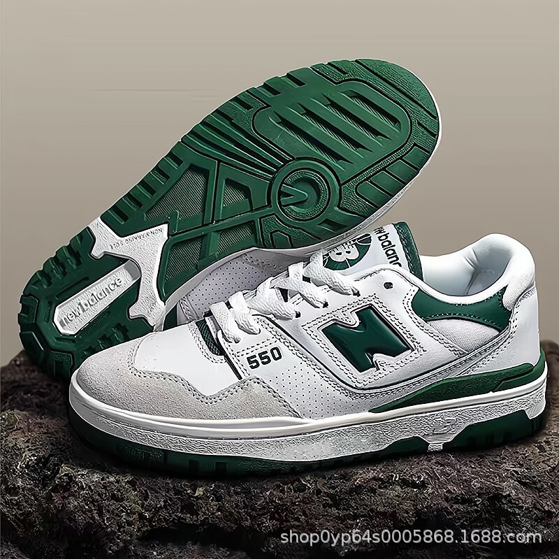 Putian High Version Nb550 Men's and Women's Sports and Leisure Green Retro Basketball Shoes Couples Versatile Bb550Wt1