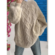R 13972 Thick cable knit women's sweater ���߼Ӻ��黨ë��