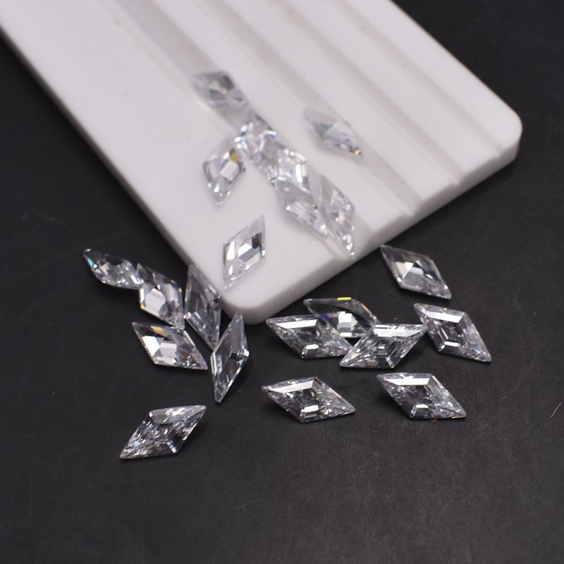 白透明色菱形宝石裸石m菱形锆石珠宝