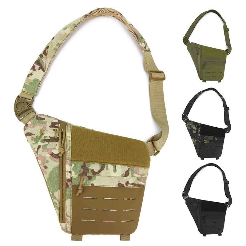 Тактическая нагрудная сумка, легкая и многофункциональная спортивная сумка через плечо для спорта на открытом воздухе с кобурой для пистолета, поясная сумка в стиле милитари