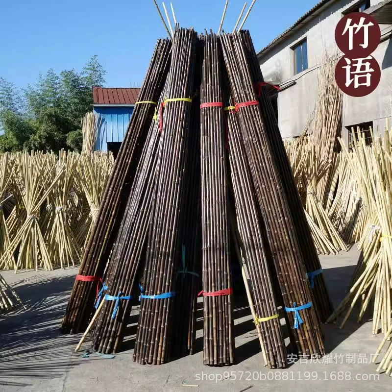 Натуральный черный бамбук фиолетовый бамбуковый столб украшения на открытом воздухе