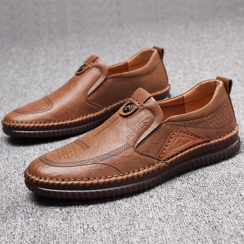 Tods men's breathable trendy men's casual single-layer shoes soft bottom lazy loafers middle-aged and elderly dad shoes wholesale