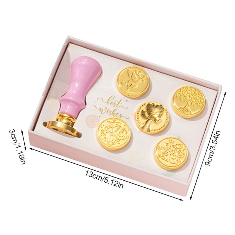 Nuevo macaron fuego pintura cera grano horno sello mano cuenta Día de San Valentín cumpleaños regalo fuego pintura sello conjunto completo al por mayor