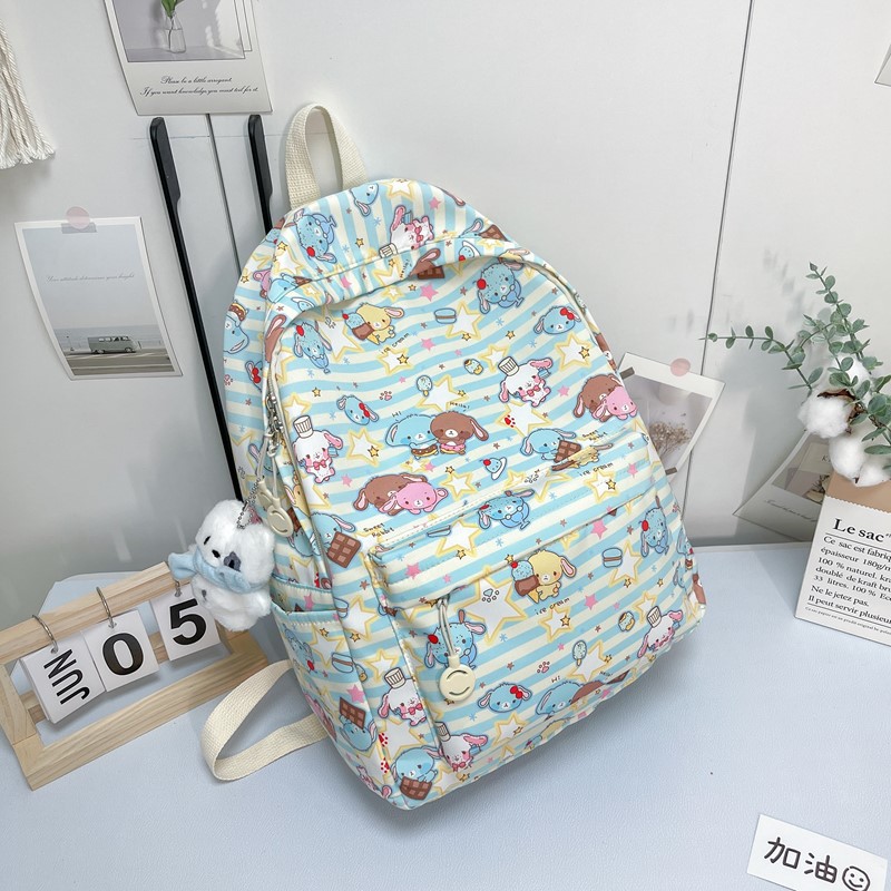 Mochila de estudiantes de alto valor de diseño de tendencia impresa de gran capacidad mochila de flores pequeñas estrellas mochila para mujeres image 11