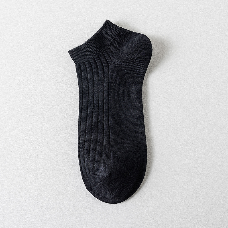 Calcetines de algodón de color sólido fino de verano para mujer Calcetines de color básico japonés de doble aguja calcetines de mujer de corte bajo