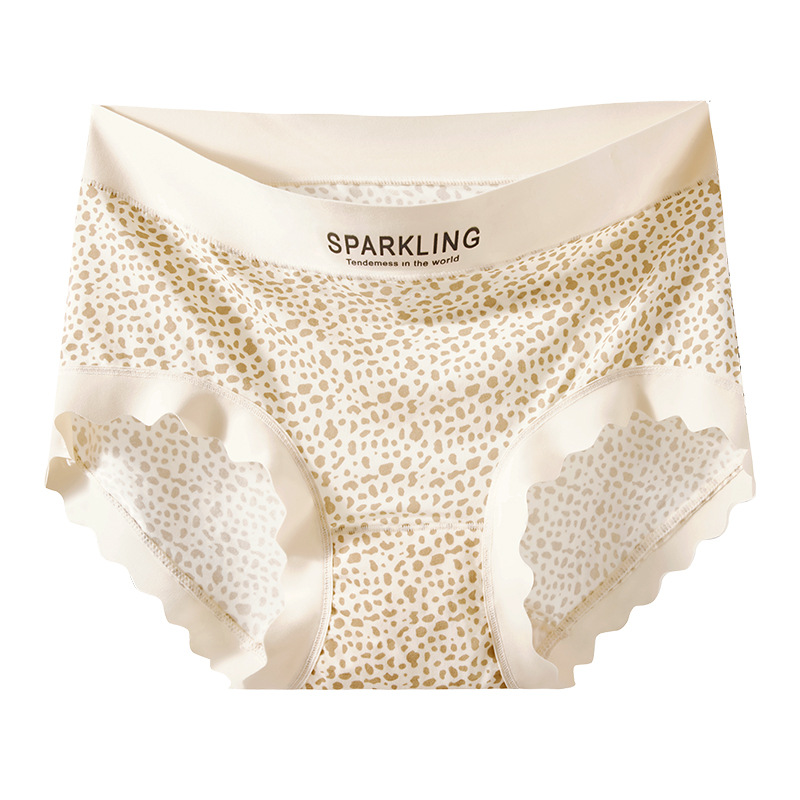 Cebra con estampado de leopardo bragas suaves y sexys mujeres 9A antibacteriano transpirable entrepierna de algodón puro cintura media anti-pellizco cadera calzoncillos para niñas