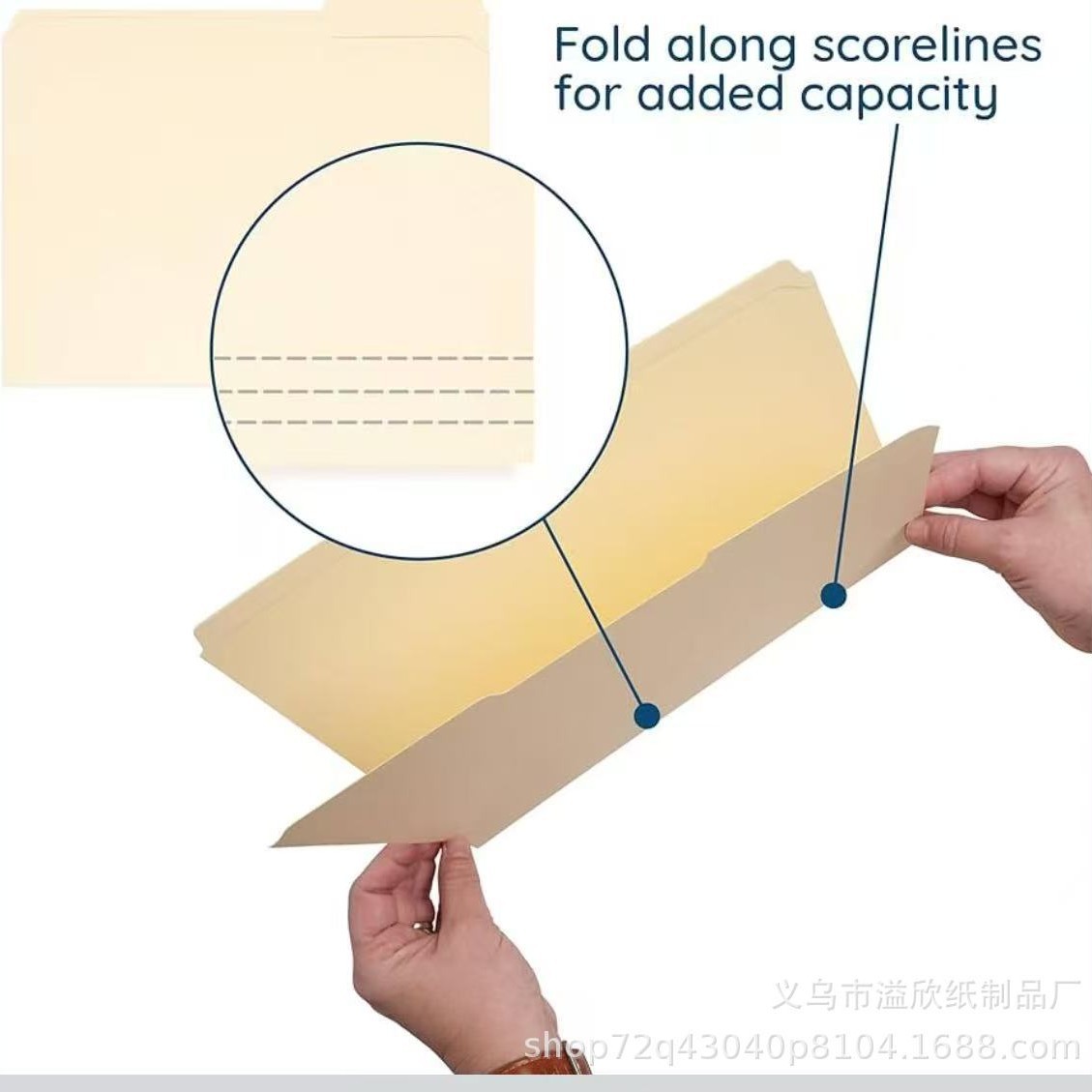 Transfronterizo Manila File Folde Manila Paper Folder, A4 Letras del FC