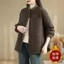 宽松撞色立领冬季棉服