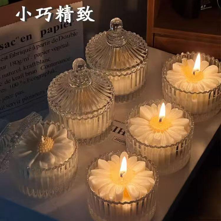 蒙古包玻璃杯香薰蜡烛容器瓶手工杯蜡空罐子玻璃罩托盘烛台