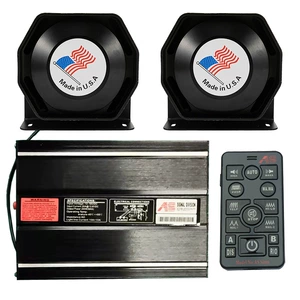 Wireless car siren horn 400W vehicle-mounted loudspeaker alarm high-pitched speaker AS7200D-2 + octagonal horn