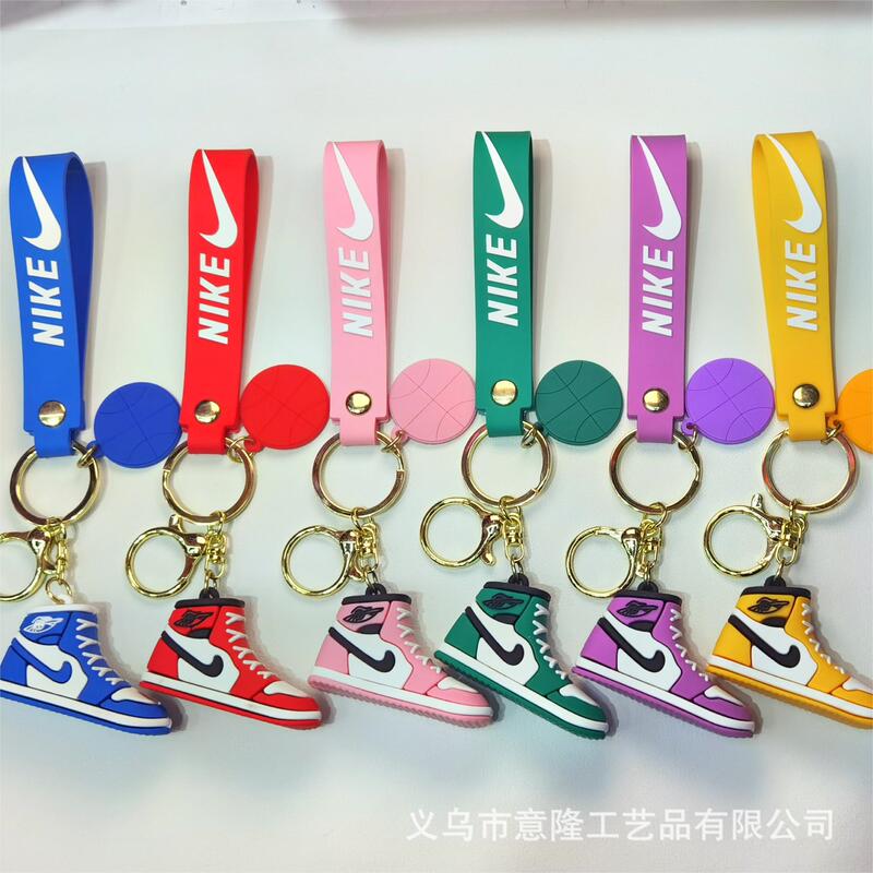 Cross-border New AJ Nike sneaker Series Shoe Mold PVC Soft Rubber Keychain Small Gift Pendant
