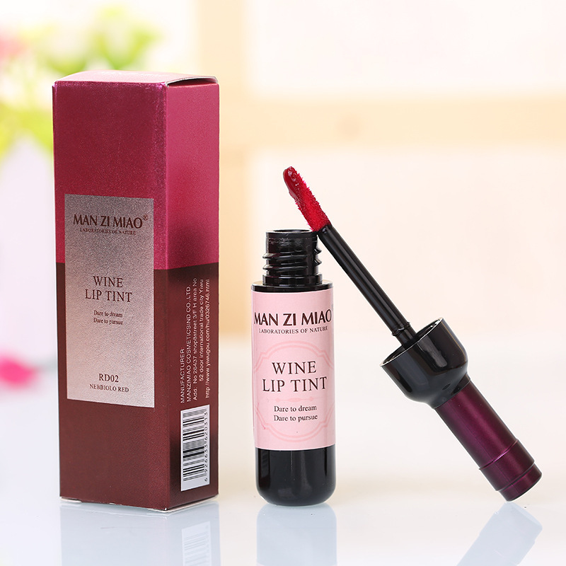 Lip dye, red wine bottle lip gloss and lip gloss are not easy to stick to the rim of the glass. Red multi-color red wine lip dye, lip bite undefined