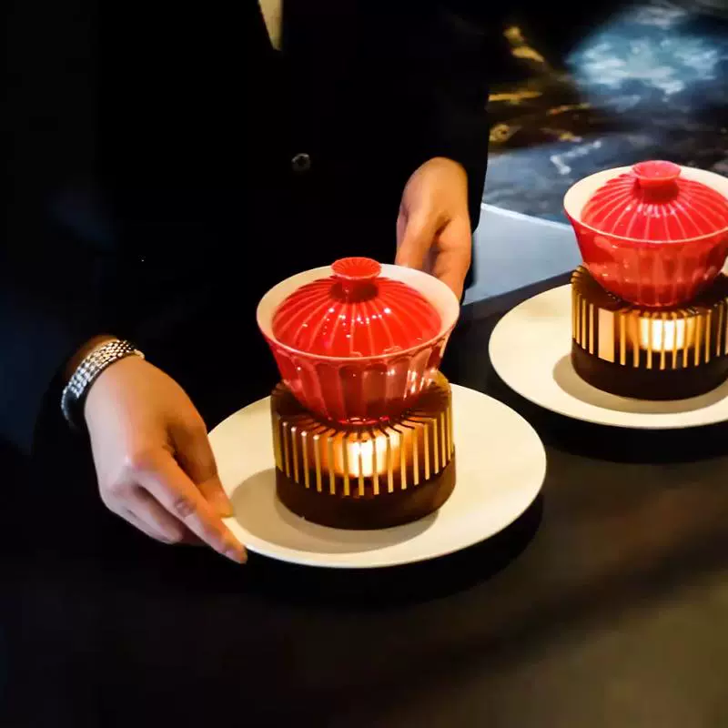 Новая керамическая чашка в виде птичьего гнезда в китайском стиле, чашка для супа с прыгающей стенкой Будды, клубная посуда с подогревом свечей
