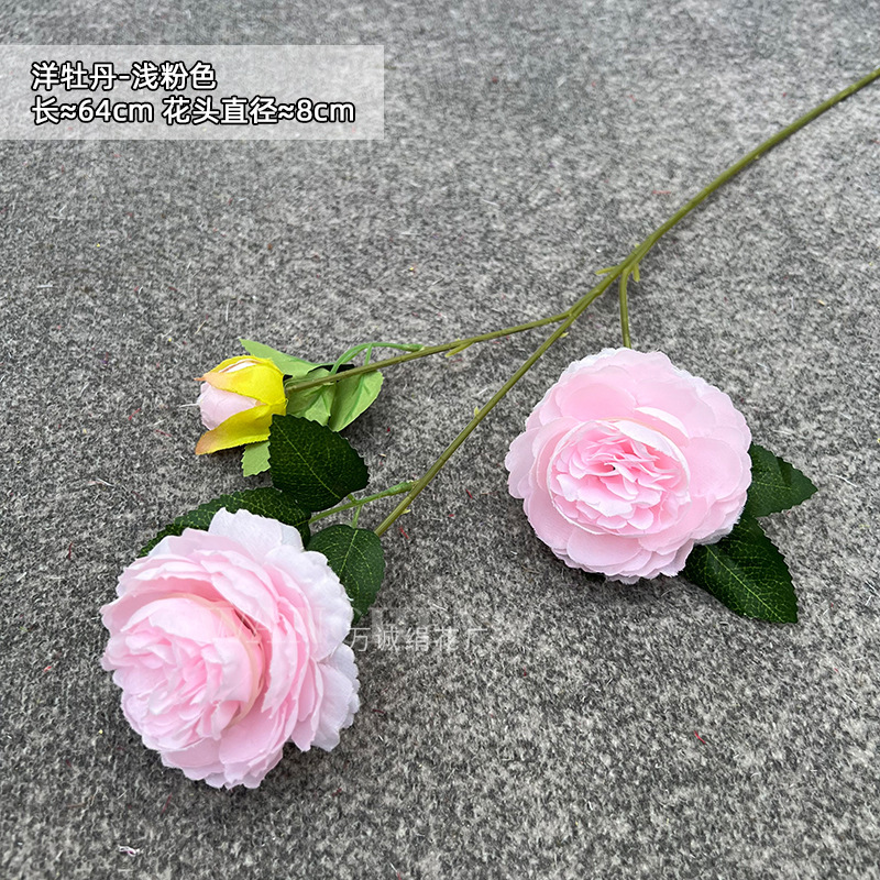 3 peonies - light pink