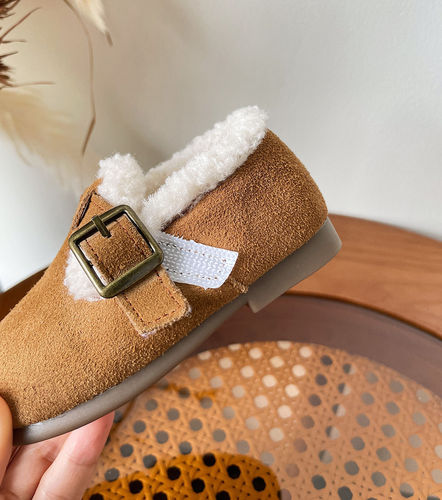 {15–30 Size} Kids' Birkenstock Shoes Winter Fleece-Lined Warmth-Keeping Girls' Tods Shoes Baby Cotton Shoes Little Kids' & Infant Footwear