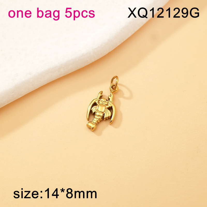 Accesorios de joyería de acero de titanio Serie de vida marina Concha Concha Estrella de mar Tortuga Collar de bricolaje Accesorios de pulsera colgante