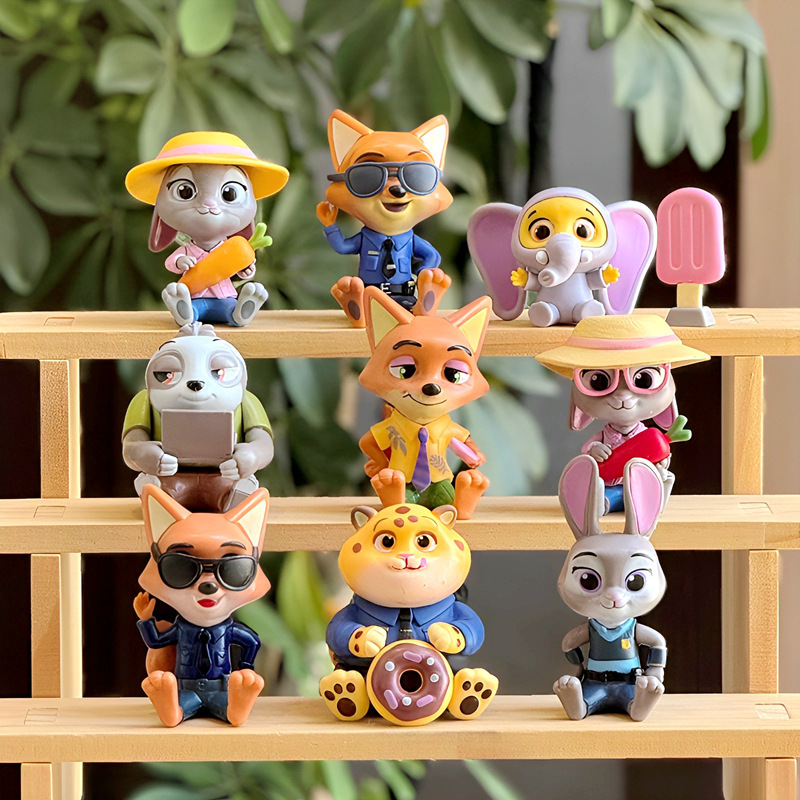 6 Types of Zootopia Sitting Figures, Judy Rabbit and Nick Trendy Toys, Cartoon Anime Peripheral Ornaments 6 Types of Zootopia Sitting Figures, Judy Rabbit and Nick Trendy Toys, Cartoon Anime Peripheral Ornaments