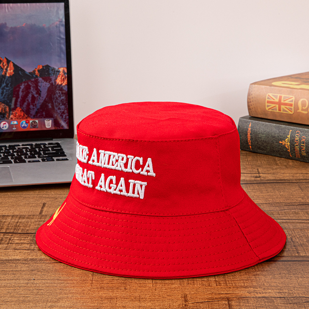 Make America Great AGAIN basin election red fisherman hat 3D thorn_voghion.com
