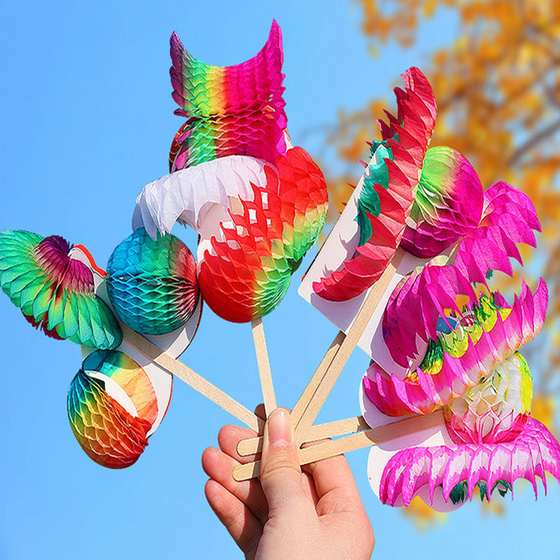 Variable Flower Folding Toys Traditional Handmade Paper Craft Nostalgic Childhood Toys Folk Traditional Flower Pulling Temple Fair Scenic Spots Street Stall