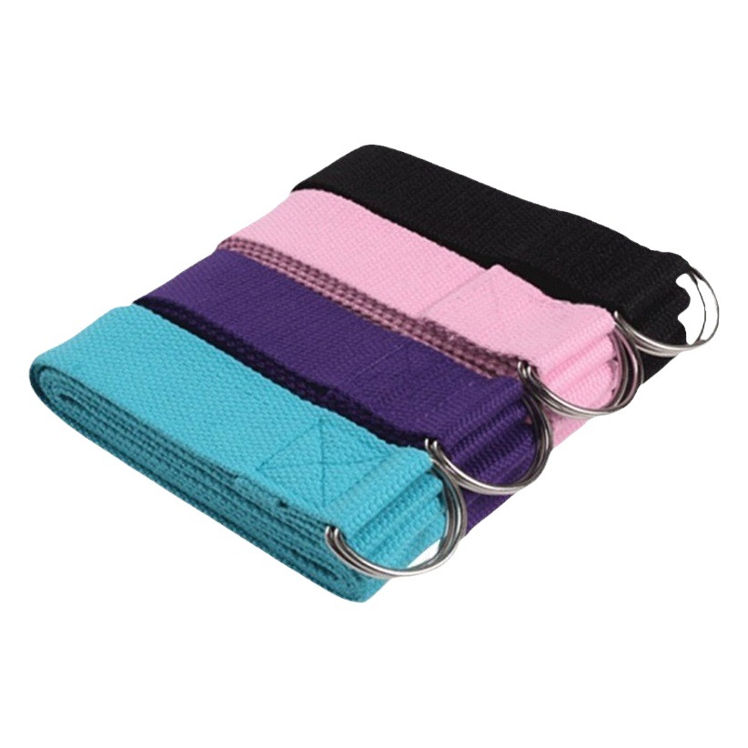 Yoga Stretching Belt Fitness Training Durable Sports Stretching Rope Leggings Stretch Rim Anti-hunchback Hardware Buckle Polyester Cotton Auxiliary
