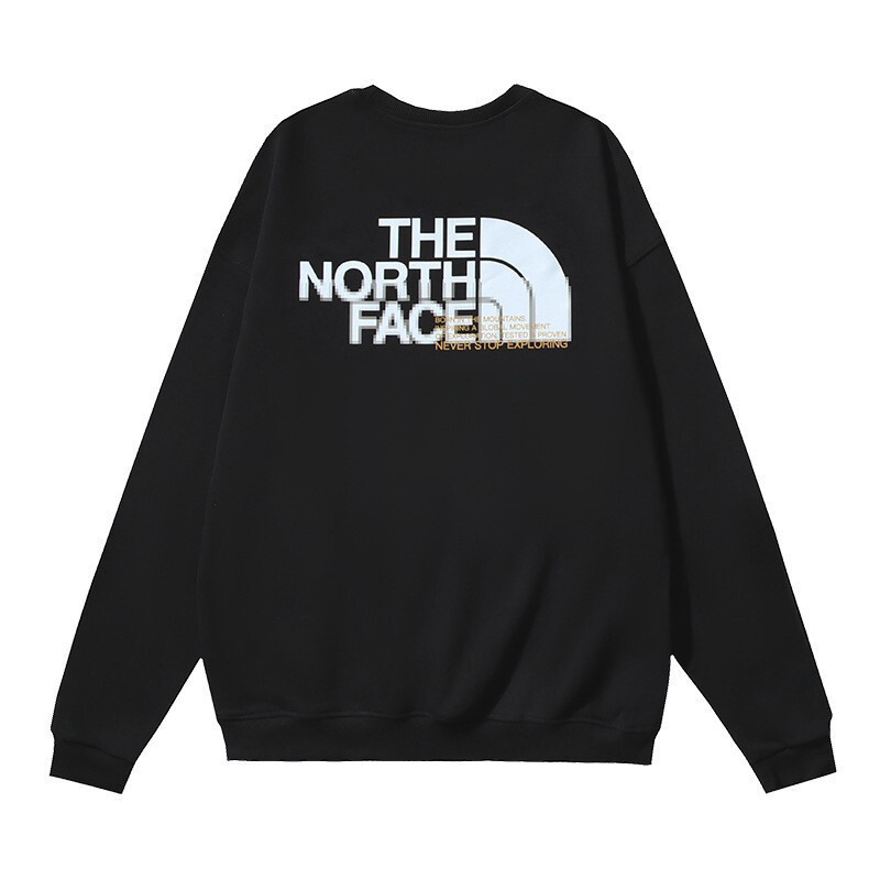 2026 trendy autumn/winter new collection: North Face-inspired outdoor pure cotton fleece sweatshirt, unisex, drop-shoulder, long-sleeved, loose fit