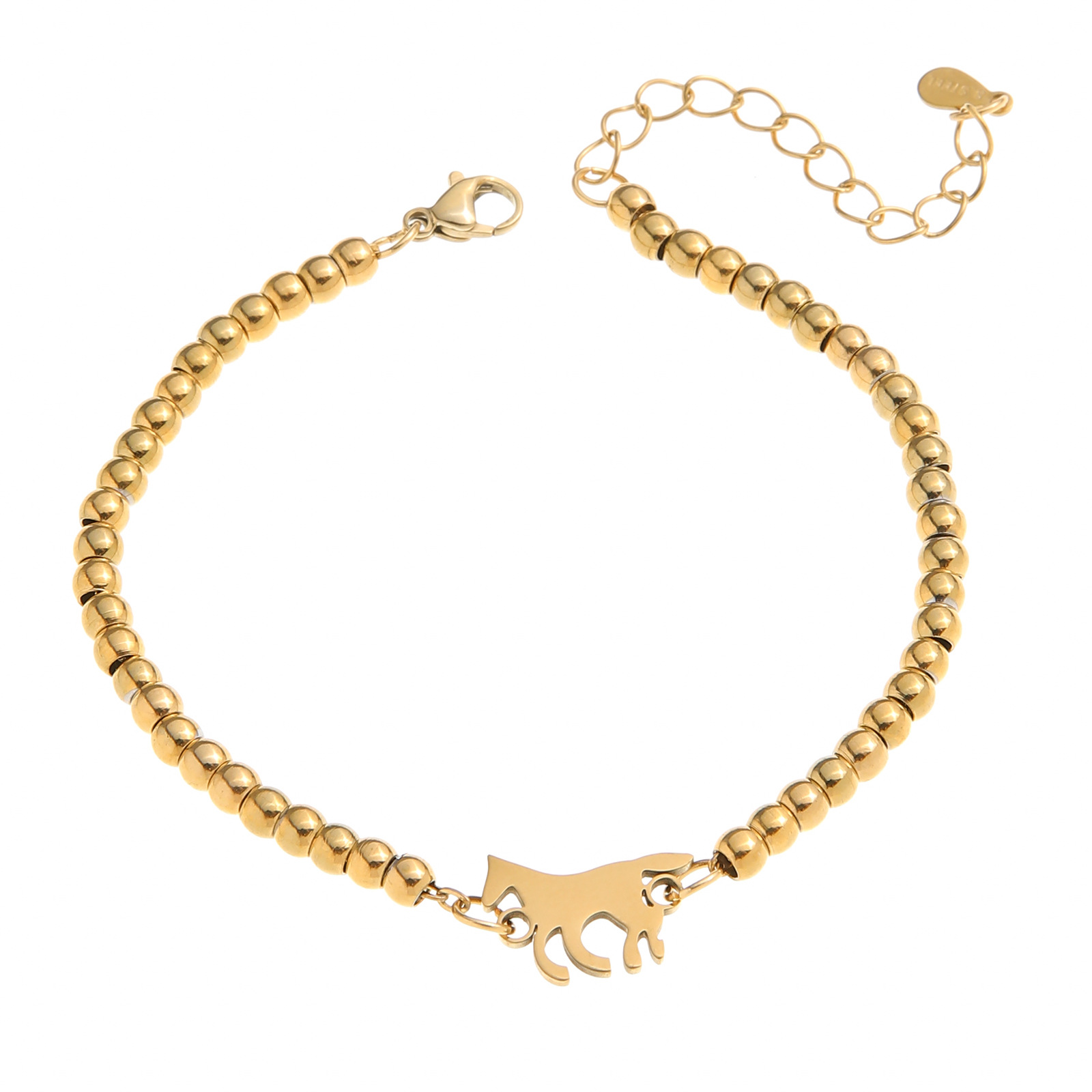 38g Weight 18K Gold Plated Plating Material 304 Stainless Steel Pendant Material Bracelets Classification 304 Stainless Steel Chain Material Beaded Chain Chain Type 1 Piece Quantity Holiday, Daily Occasion 304 Stainless Steel Material Mother'S Day Festival Letter Pattern All Seasons Season Women's Gender Plating Design Simple Style, Classic Style Style Simple Style Classic Style Letter 304 Stainless Steel 18K Gold Plated Beaded Chain Bracelets In Bulk 13