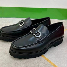 欧洲站高端男鞋奢侈品奢华大牌男士皮鞋商务正装鞋一脚蹬休闲男鞋