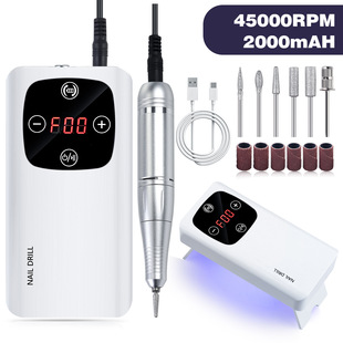 Cross-border hot-selling V3 sander 2-in -1 45000 high-speed nail sander nail salon nail art baking lamp unloading