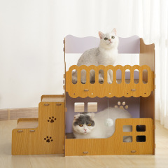 別荘の段ボールの猫の巣の方の巣の木質は猫の爪の板を取り替えることができます。