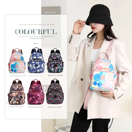 Women's 2024 New Model Large Capacity Literary Chinese Style Floral Print Dual Shoulder Bag Fashion Multi-layer Double Shoulder Bag