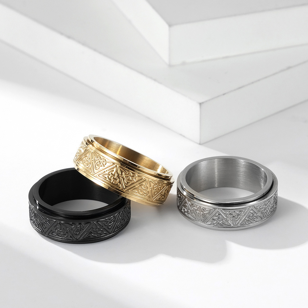 Fashion Geometric Titanium Steel Rings Polishing Stainless Steel Rings display picture 4