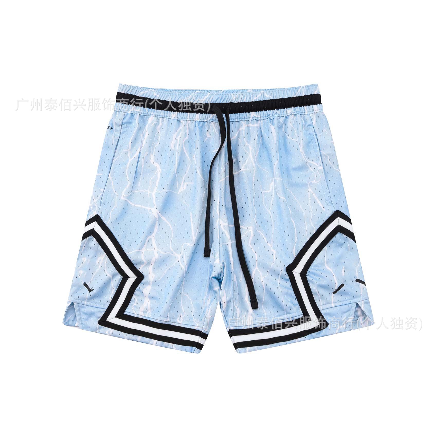 Nuevo estilo americano AJ trapecio moda transpirable deportes de secado rápido pantalones de cinco puntos pantalones de entrenamiento pantalones cortos de baloncesto pantalones cortos de futbol