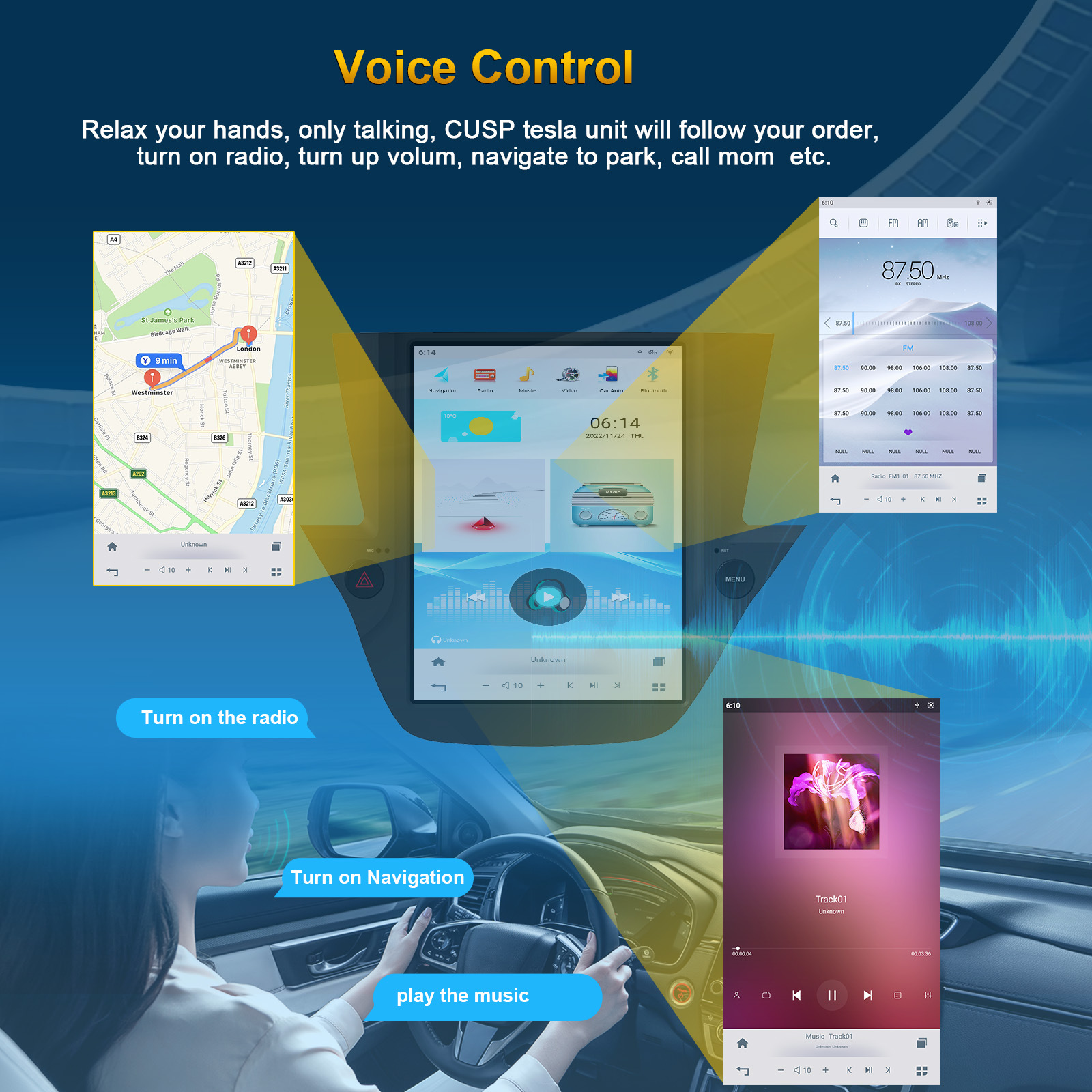 Smart Navigation Android Screen for Buick Verano 2015-
