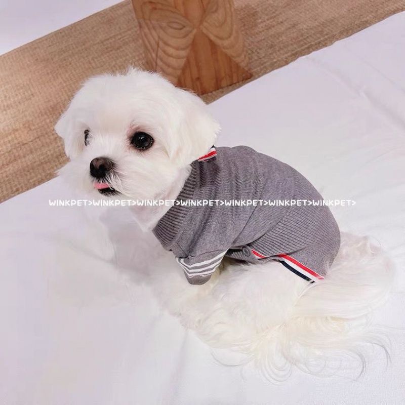 개 가을 겨울 의류 스웨터 가디건 비숑 프리즈 프렌치 두 슈나우저 포메라니안 소형견 고양이 애완동물 의류 트렌드 브랜드