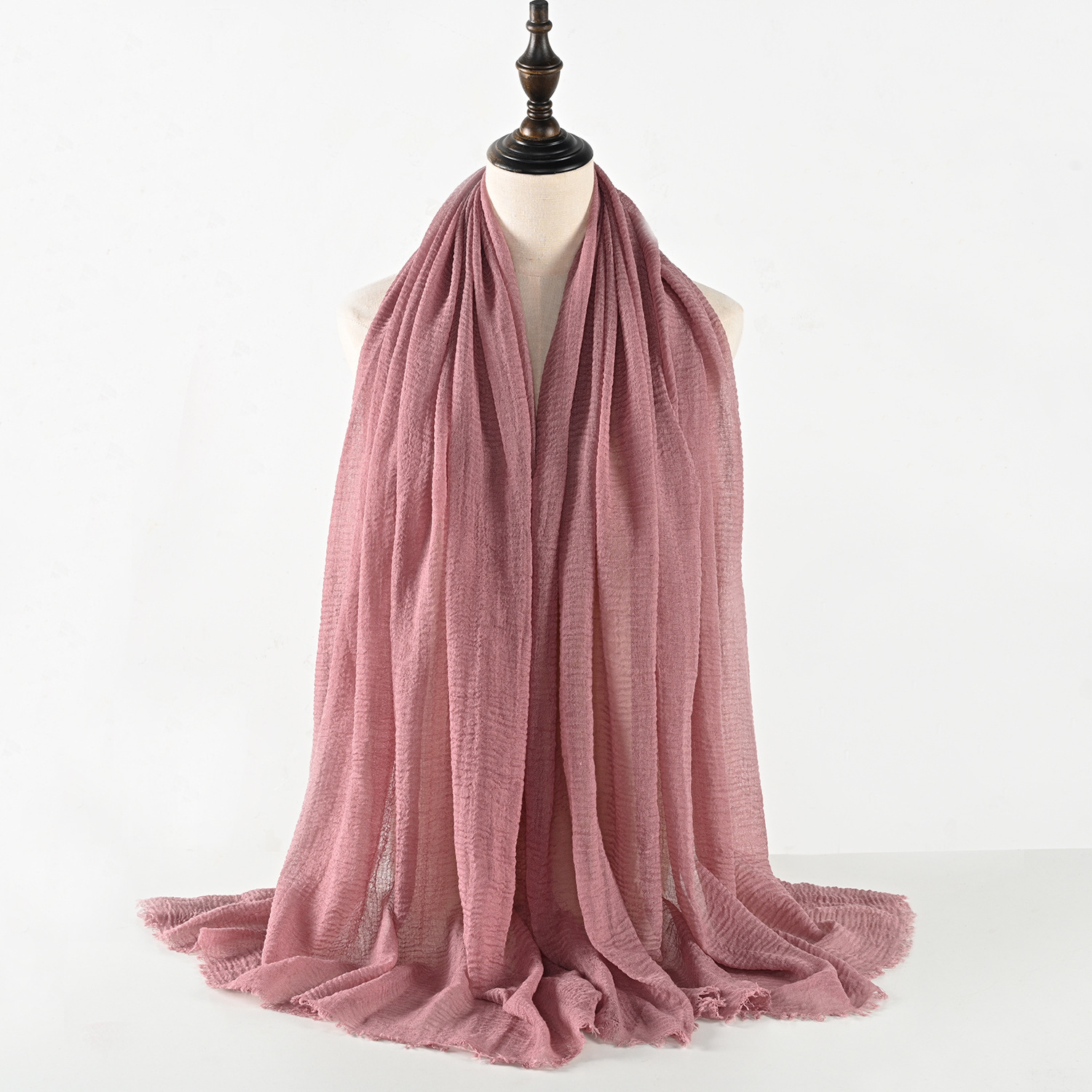 150g Weight Silk Scarf Classification Holiday, Daily Occasion Cotton Material Solid Color Pattern Spring&Summer Season Women's Gender Vacation, Simple Style Style Women's Vacation Simple Style Solid Color Cotton Silk Scarf 1