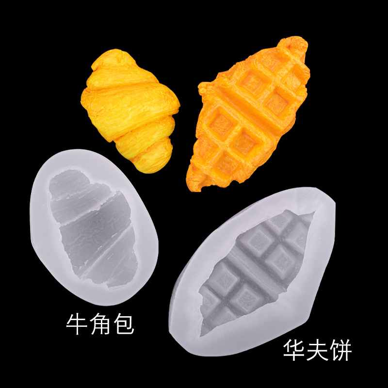 Biscuit pan simulación silicona molde jabón hecho a mano aromaterapia vela mousse jalea fondant cake Decoración