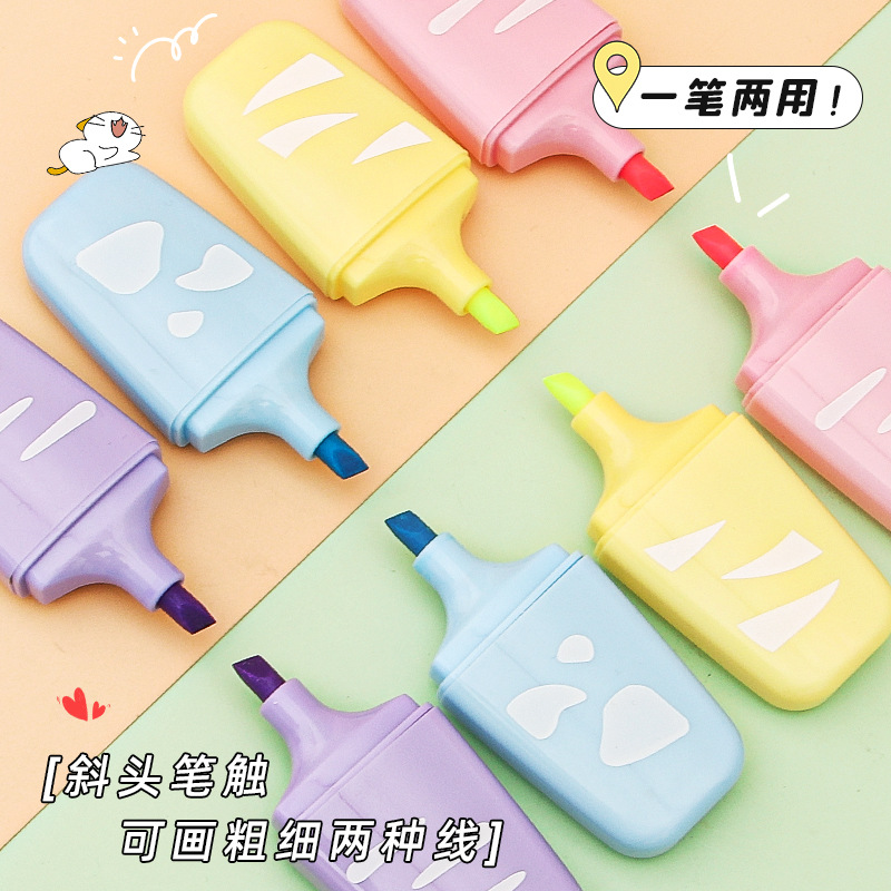 Nuevo gato garra protección de ojos color resaltador estudiante de alta apariencia papelería clave marca graffiti diario marcador al por mayor