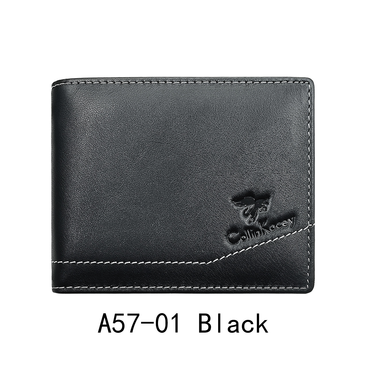 Nueva Cartera de piel de vaca de los hombres de la bolsa de identificación ocasional de la moda corto de plata bolsa de negocios multi-tarjeta de la cartera de fábrica al por mayor