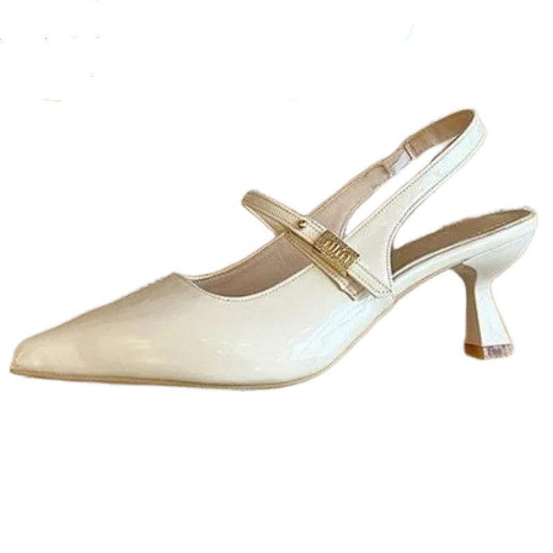 Nuevas sandalias de estilo chino, sandalias francesas, primavera y verano 2026, nuevos tacones delgados con falda, zapatos de hadas, zapatos vacíos traseros image 5