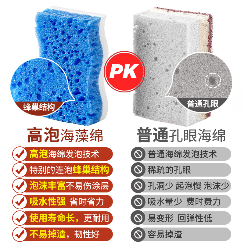 Limpiador de nano esponja de alta espuma de dos colores en forma de S, esponja de limpieza para lavar platos de cocina, estropajo, limpieza de descontaminación doméstica, limpiador mágico