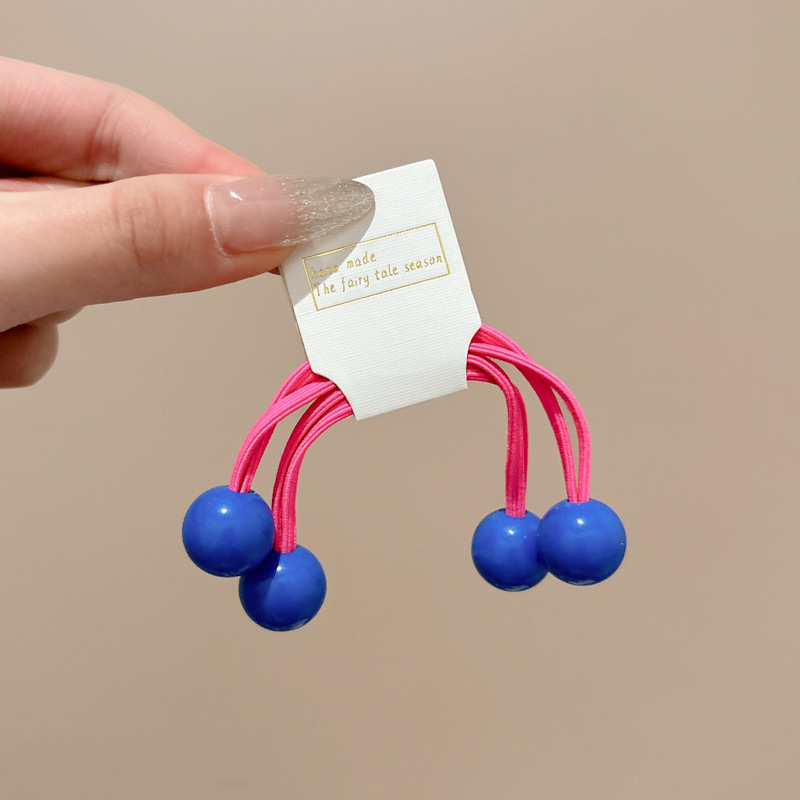 Lazo para el cabello del pulgar de color para niños, niña atada a la cuerda para la cabeza, banda de goma elástica alta, el bebé no daña el cabello, tocado de cuerda para el cabello