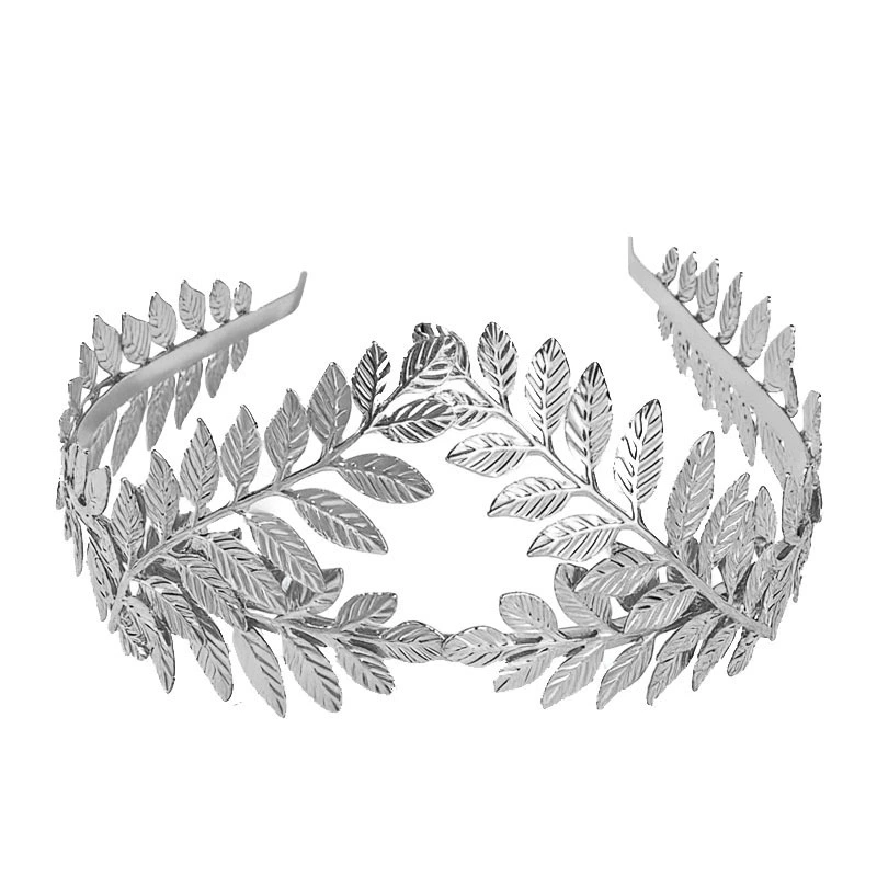 Tiara — корона из металлического сплава в европейском стиле с золотым листом, аксессуар для bridal прически