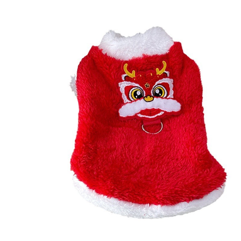 애완견 새해 옷 가을 겨울 옷 포메라니안 탄성 애완 동물 새해 수제 편안한 견인 두꺼운 시리즈